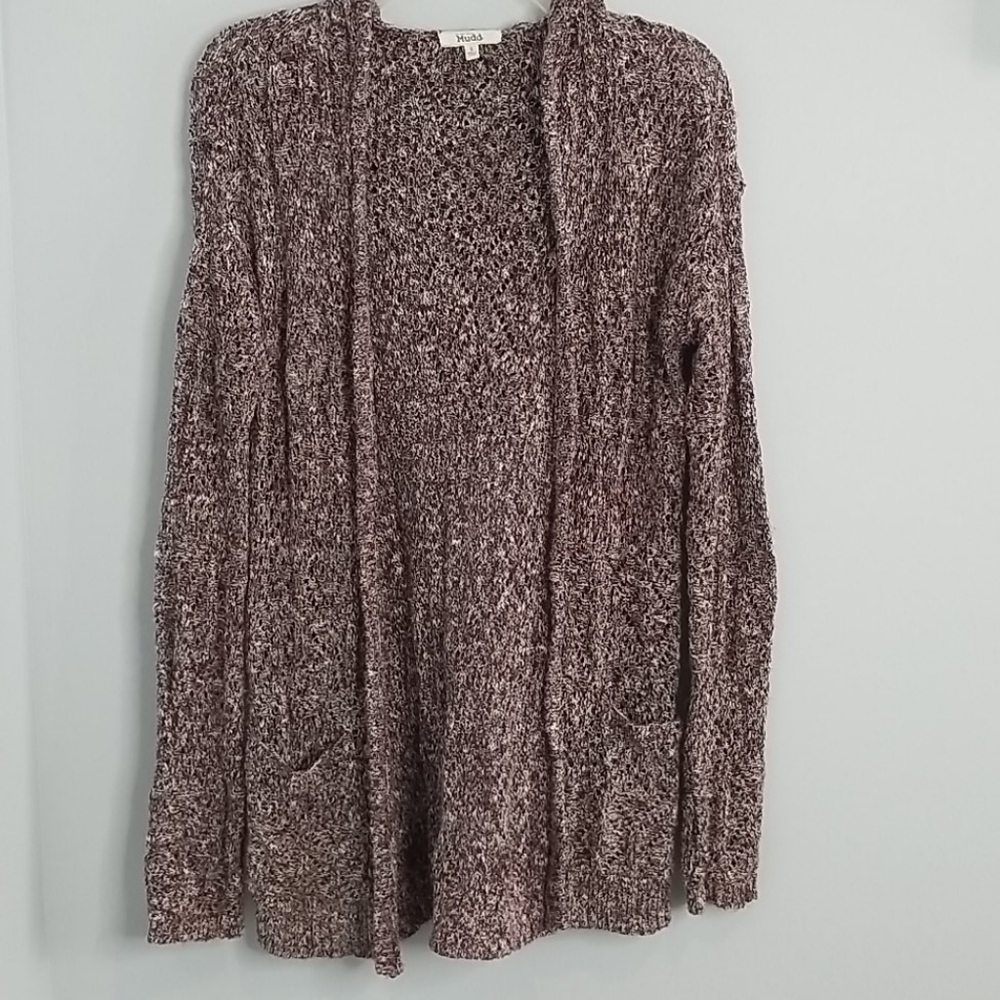 Mudd open front hooded cardigan POCKETS Small